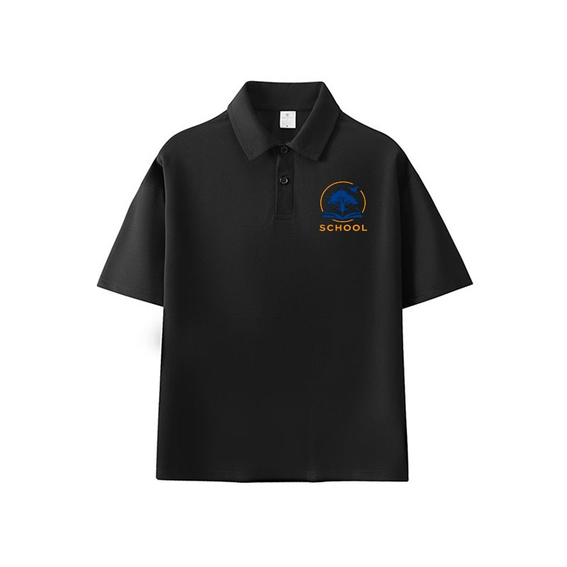 Two-Button Closure Classic Polo Shirt