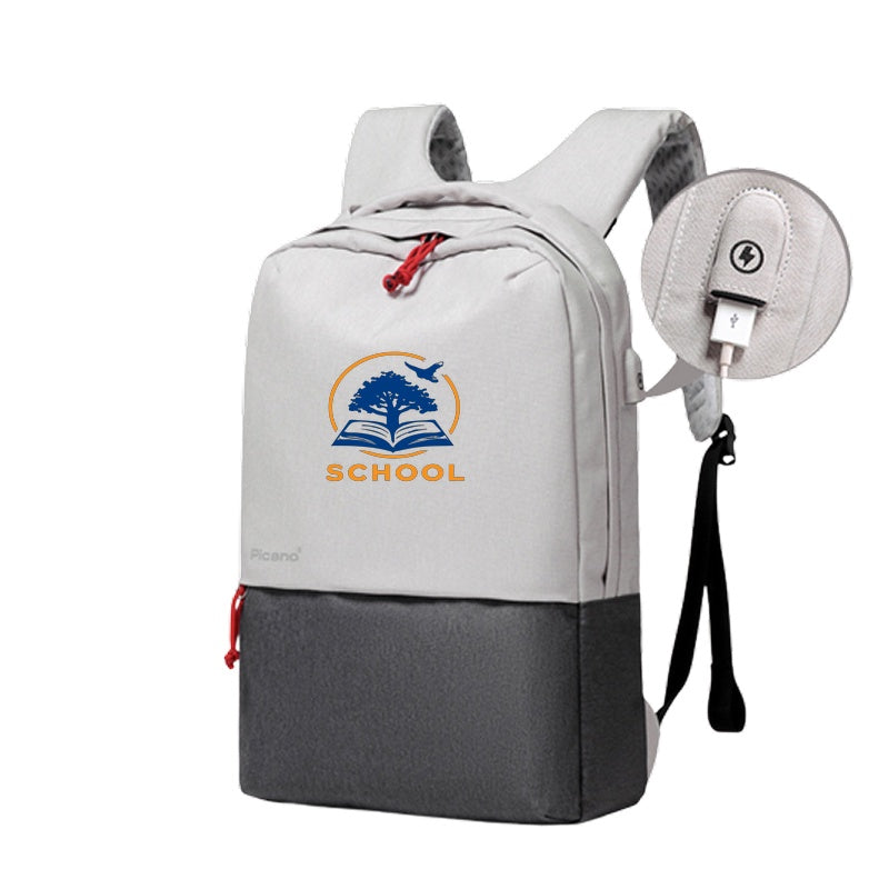 Water Resistant College School Computer Bag Laptop Backpack