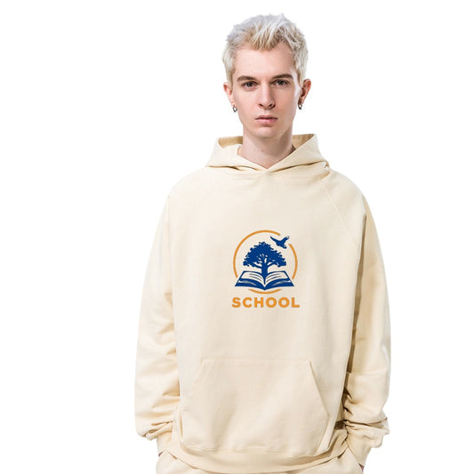 Long Sleeve Hooded Sweatshirt Pockets Fleece Pullover Hoodie