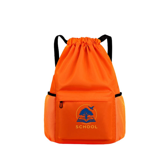 Water Resistant Drawstring Backpack with Side Pocket